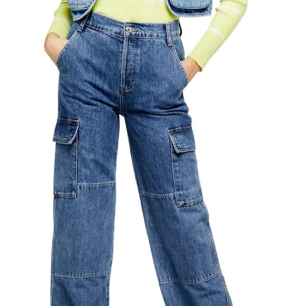 Topshop Combat Cargo Jeans W28/L30